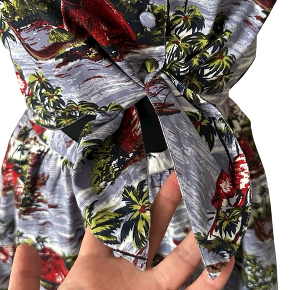 Topshop Tropical Print Mini Dress Size 4 - Picture 5 of 17